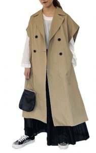 ENTO(エント)レディースアパレル通販サイト2021年秋冬コレクション、ENTOイチオシのトレンチベストスタイル。