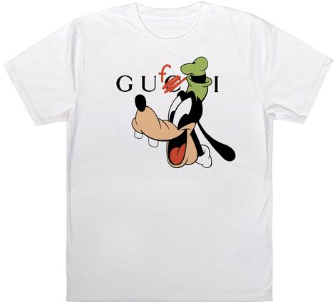 BLACK SCORE　GUCCI × グーフィー パロディTシャツ