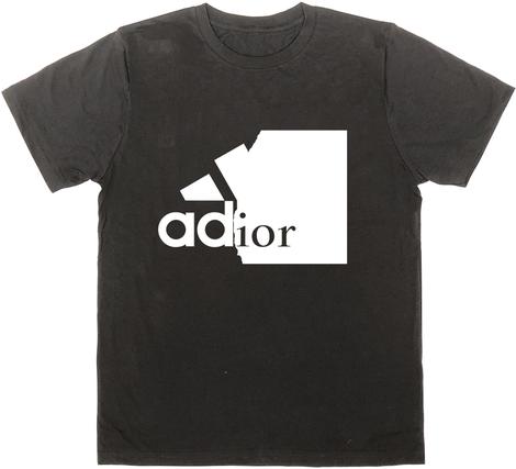 BLACK SCORE　adidas × Dior パロディTシャツ