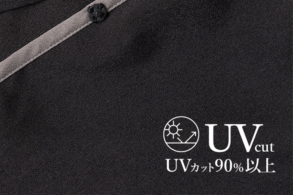 ボーホーストールのUVカット率に関する説明画像