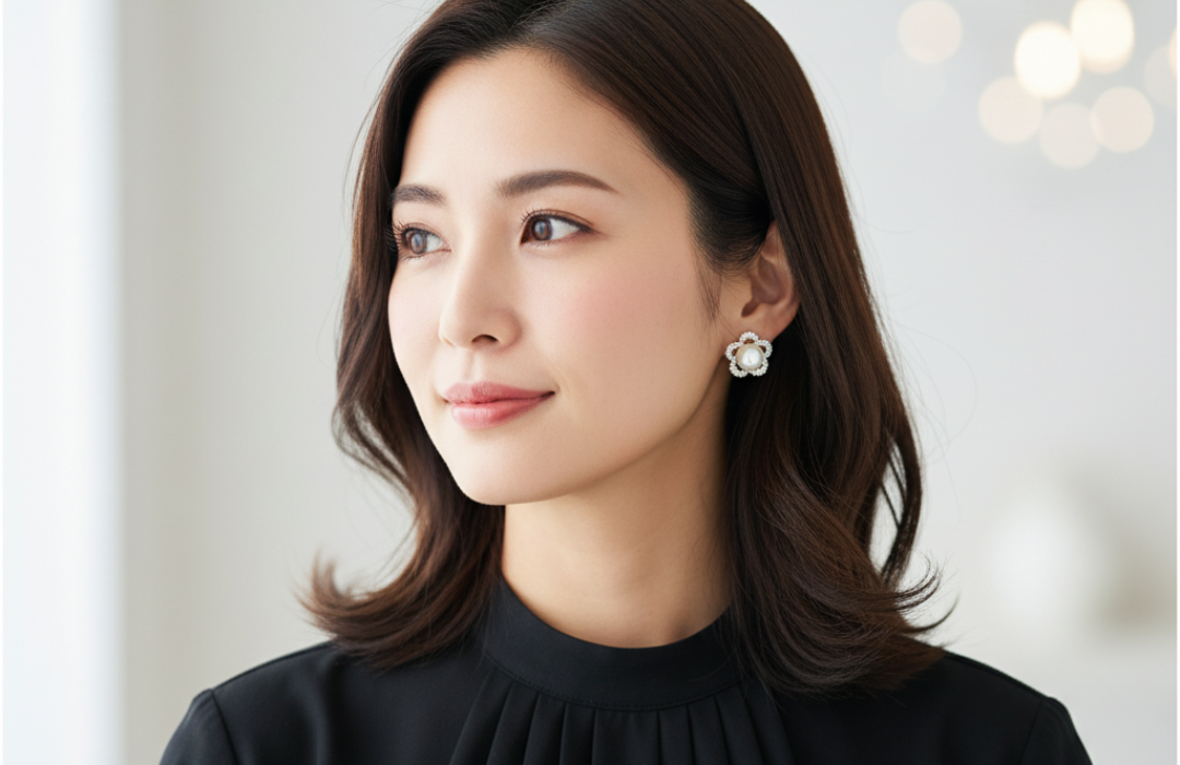 パールのピアスイヤリング