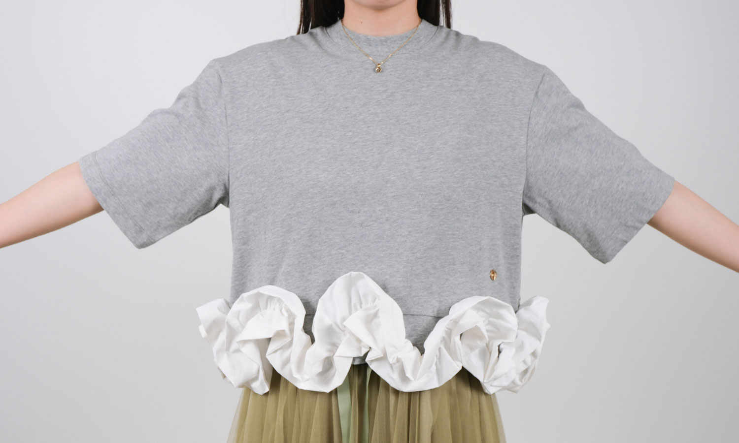 MYINE マイン　裾フリルドッキングプルオーバー MYINE マイン 裾フリルドッキングプルオーバー