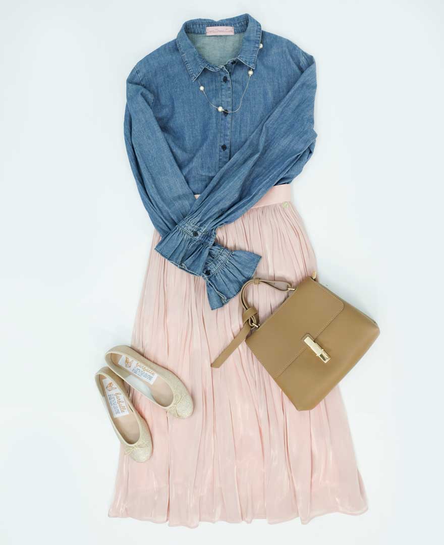 シャイニースカートライトピンク2