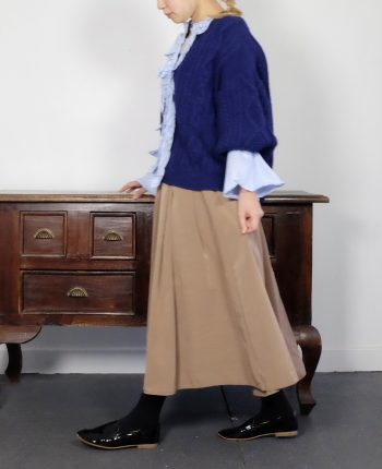 山の手スカートの新レングス！ キャメルマキシ丈スカート。秋コーデには欠かせないアイテムです。