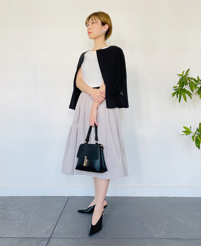 入園式グレーコーディネート