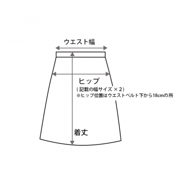 TRECODE（トレコード）サイズガイド・スカート